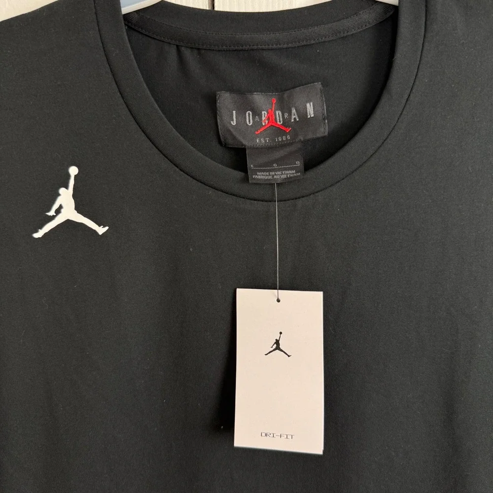 Jordan Dri-FIT Sport T-Shirt Large Black Athleisure Minimalist DQ7899-049